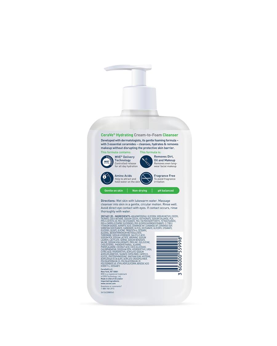 Hydrating Cream-to-Foam Cleanser(8 OZ)