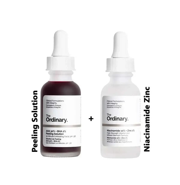 Niacinamide 10% Zinc 1% + Peeling Solution AHA 30% BHA 2% Combo